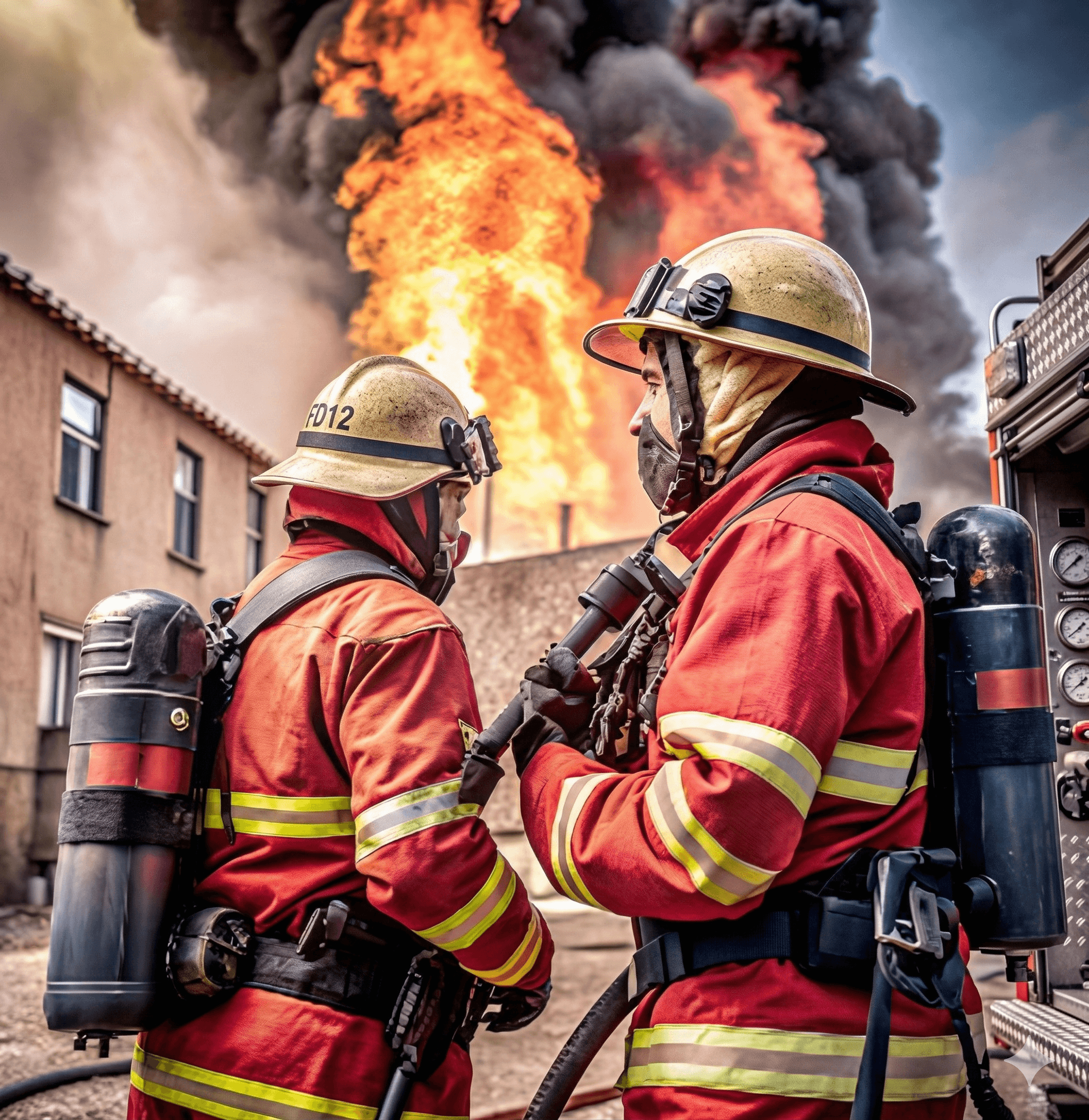 Firefighters in gear