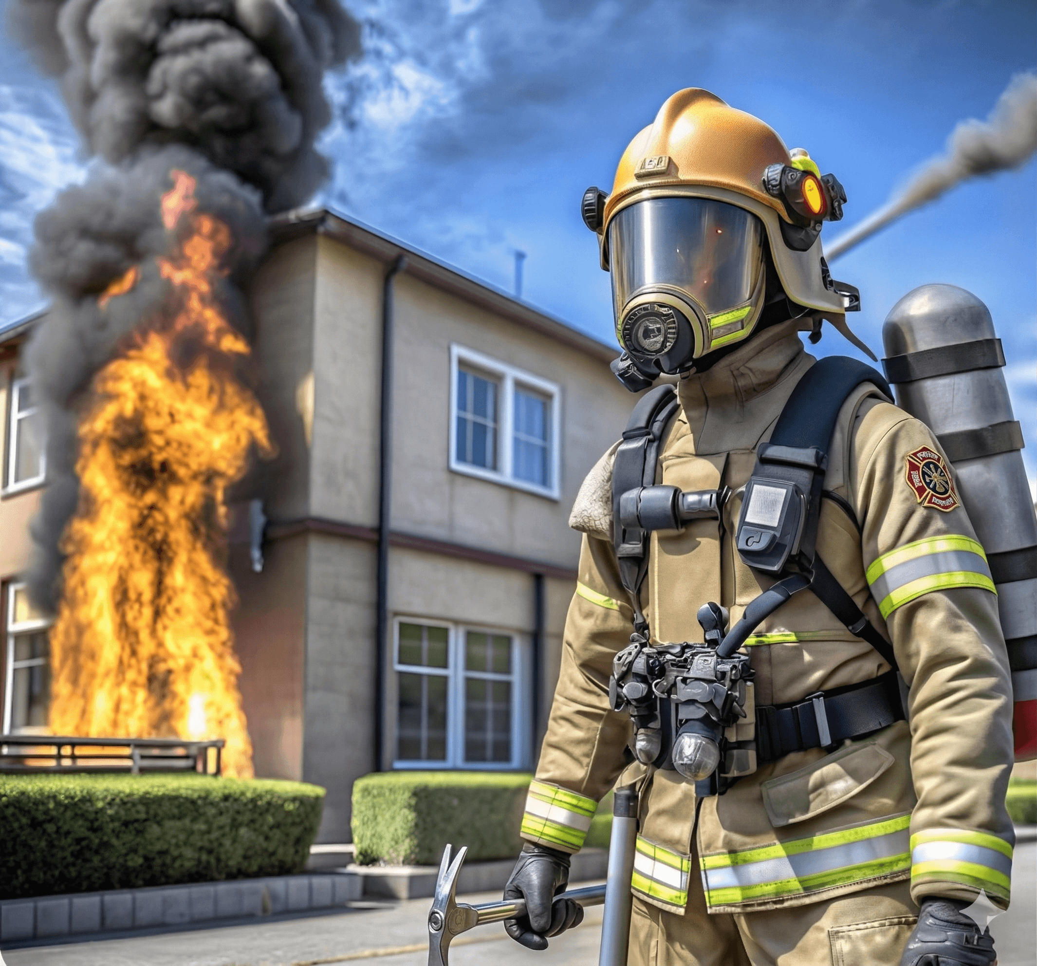 Fire safety expert at work