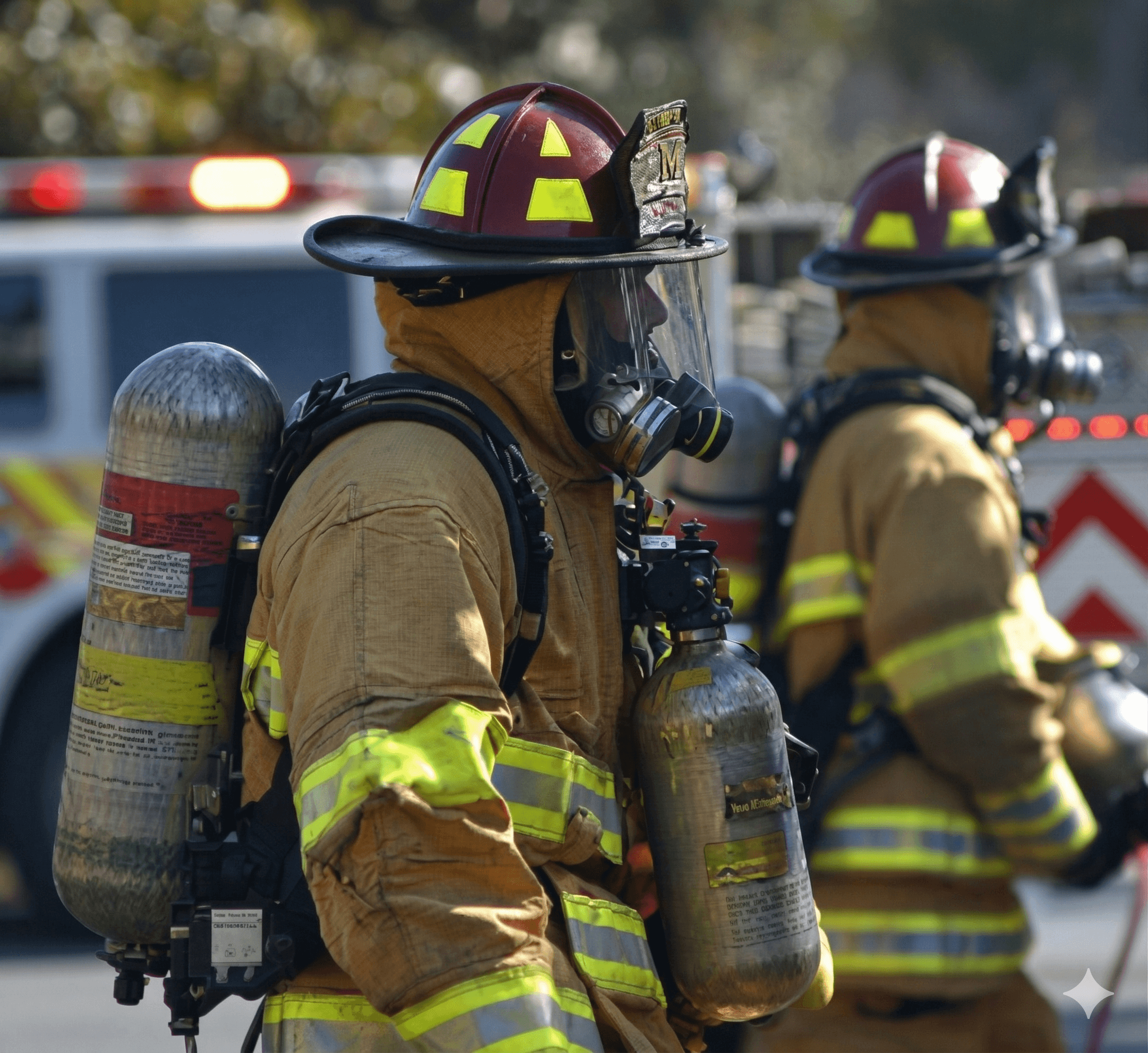 Firefighters with gear